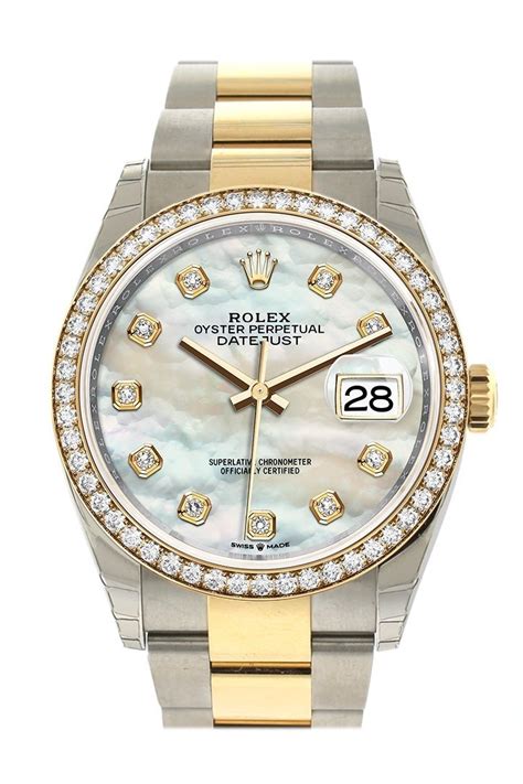 rolex datejust pearl diamond dial|Rolex Datejust with diamond bezel.